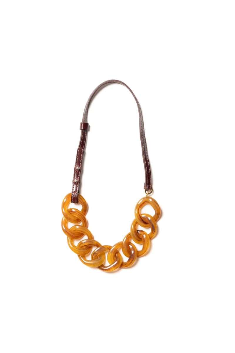 halsketting flint necklace honey van laurence delvallez