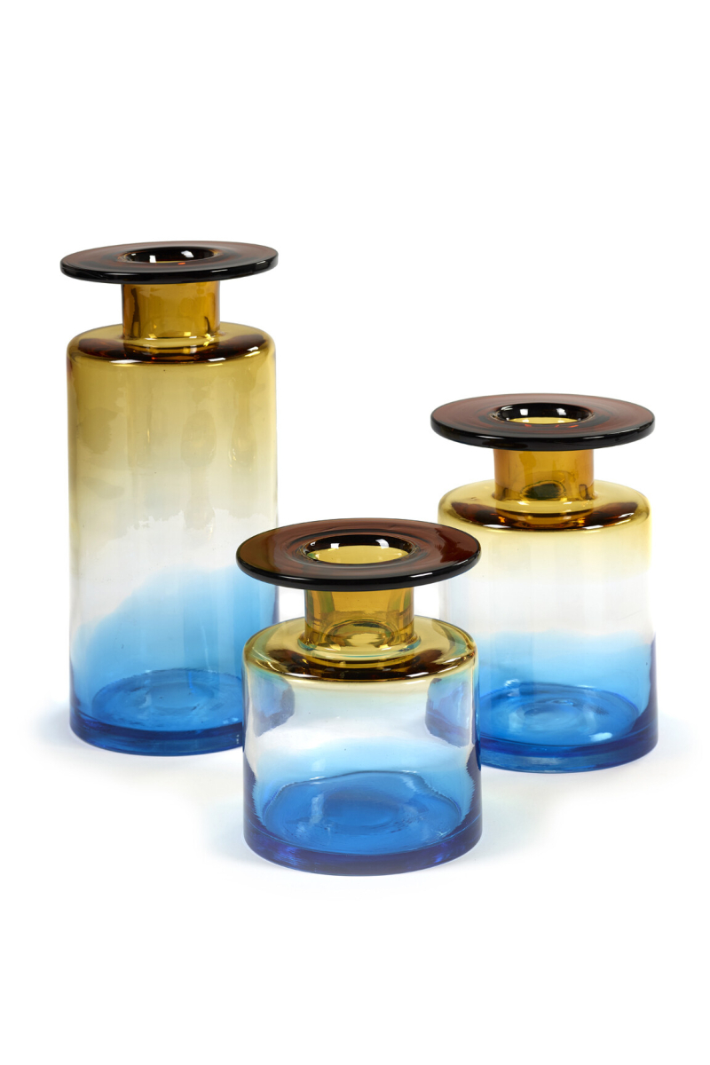 vaas wind & fire blauw amber van marie michielssen bij ik koop belgisch conceptstore les belges, ruime keuze aan Belgisch design, interieur, decoratie en vazen
