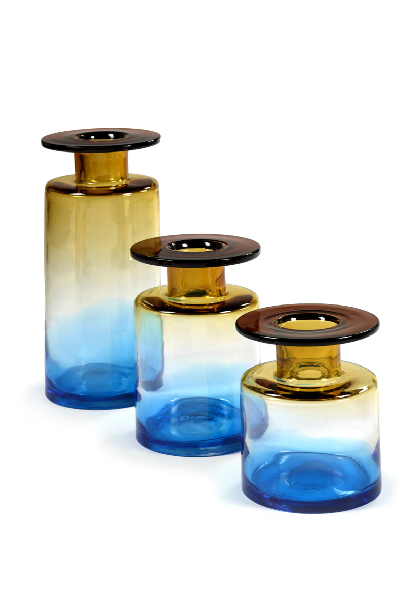 vaas wind & fire blauw amber van marie michielssen bij ik koop belgisch conceptstore les belges, ruime keuze aan Belgisch design, interieur, decoratie en vazen