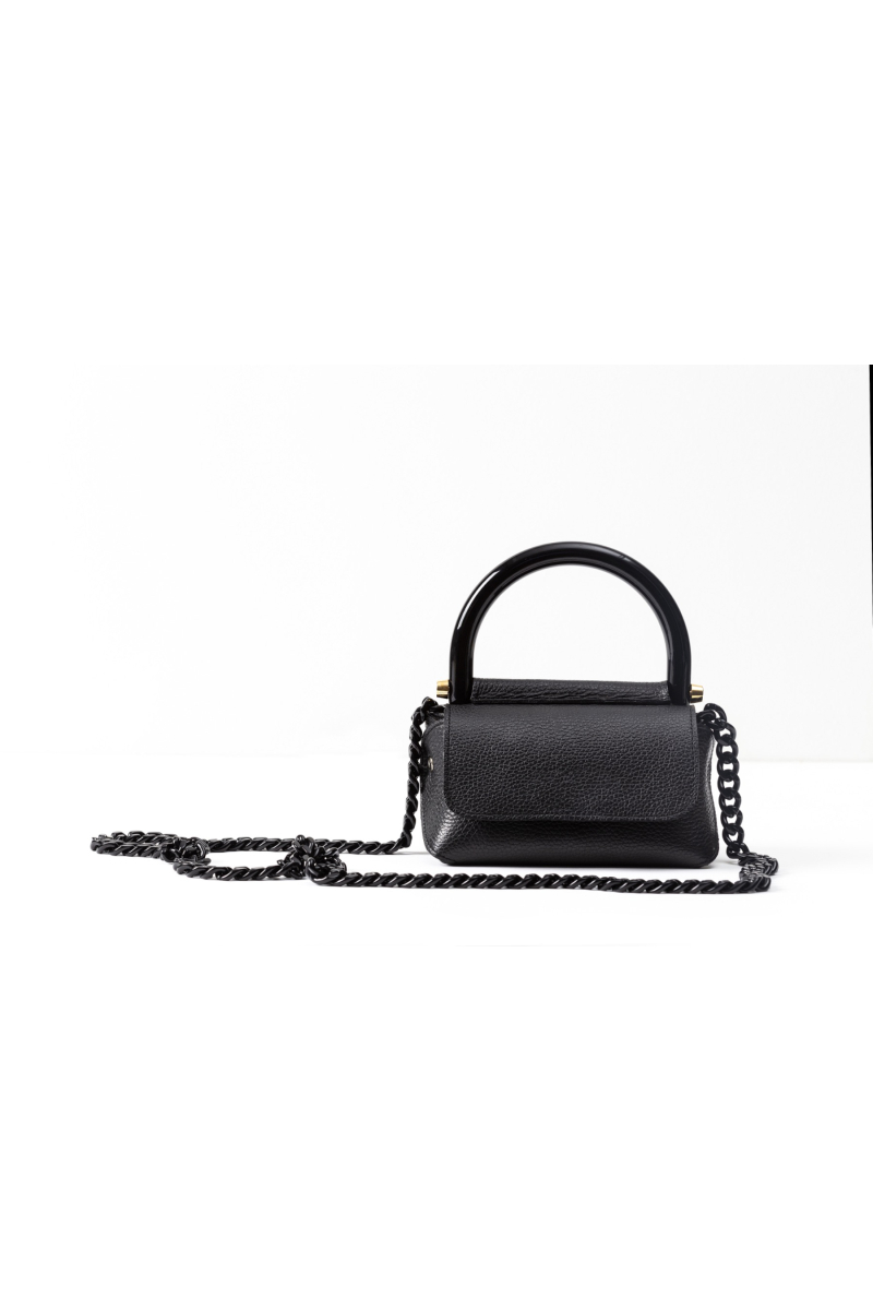 handtas bonnie bag mini black van laurence delvallez