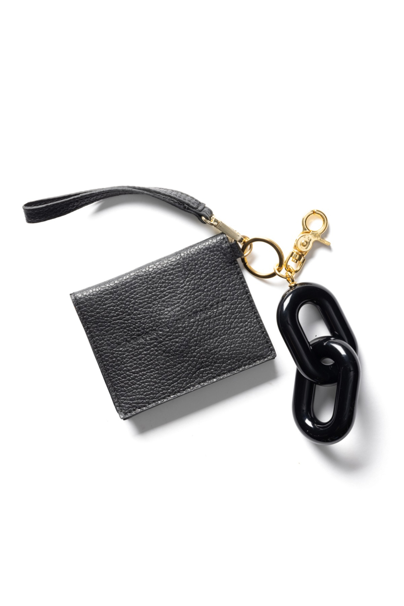 handtas keyhanger with cardholder black van laurence delvallez