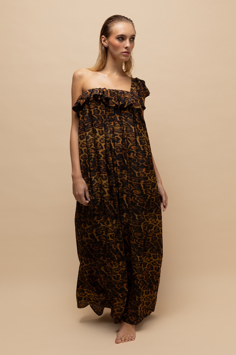 jurk kai tigermodal black van mel