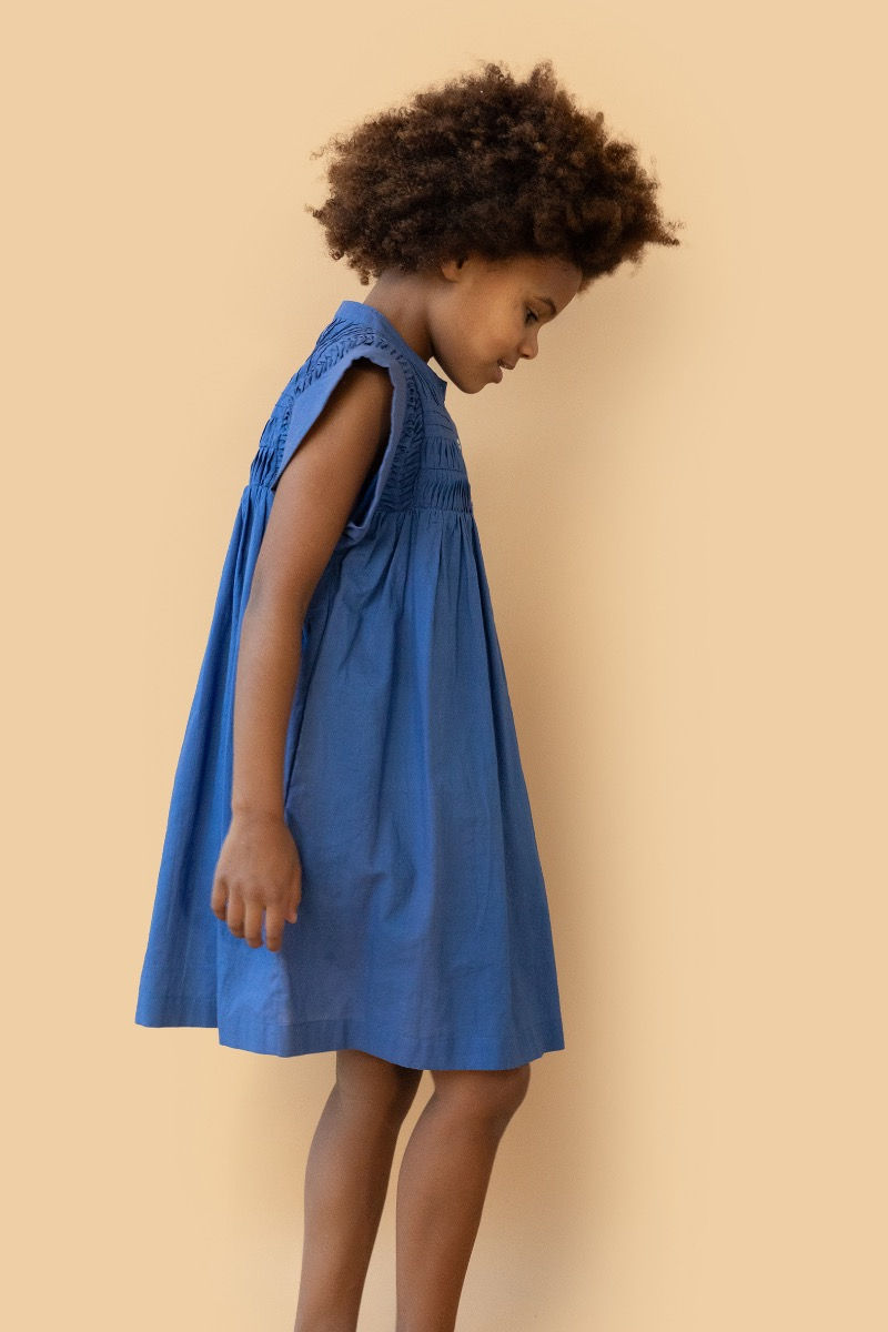 shop nu jurk corso b cambique blue van simple kids bij ik koop Belgisch conceptstore 'les belges', ruimste aanbod van Belgische kindermode