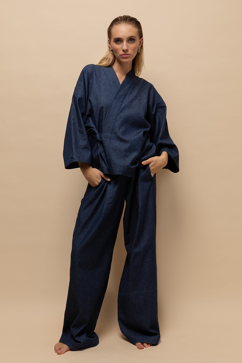 broek erdem denim dark van mel