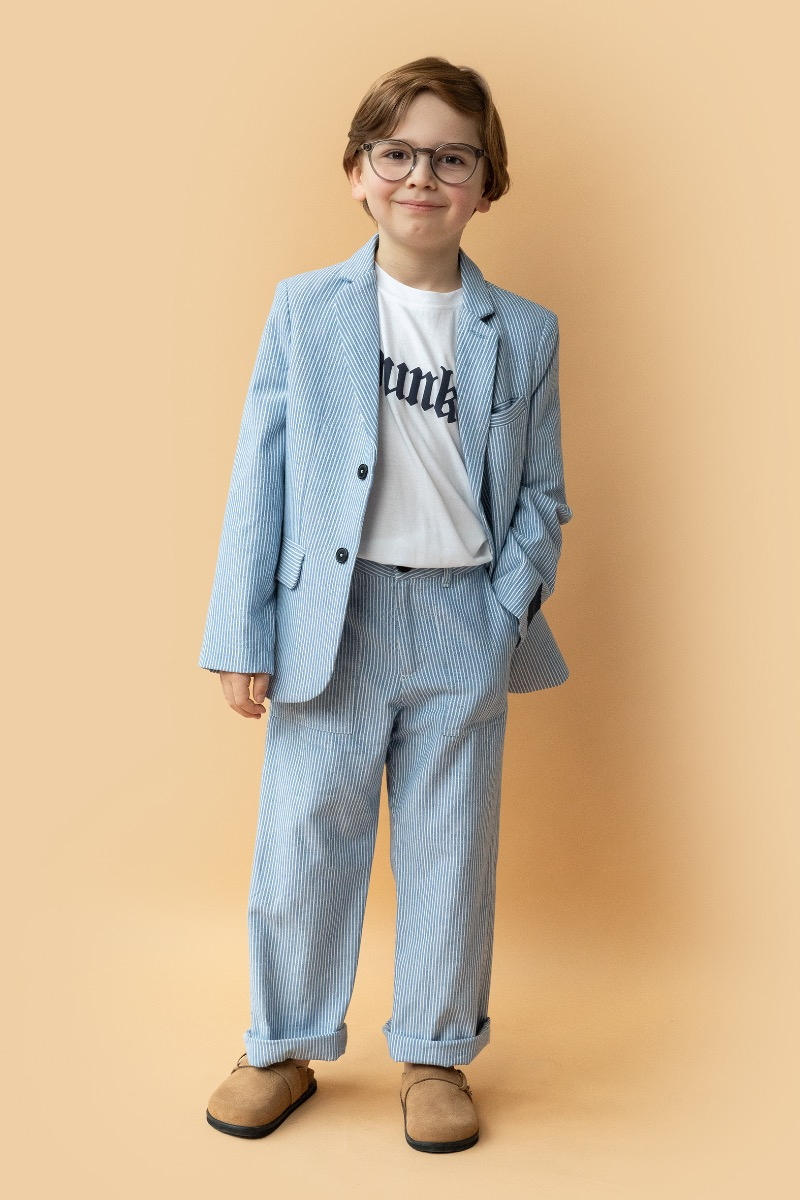 shop nu blazer mayo london blue van simple kids bij ik koop Belgisch conceptstore 'les belges', ruimste aanbod van Belgische kindermode