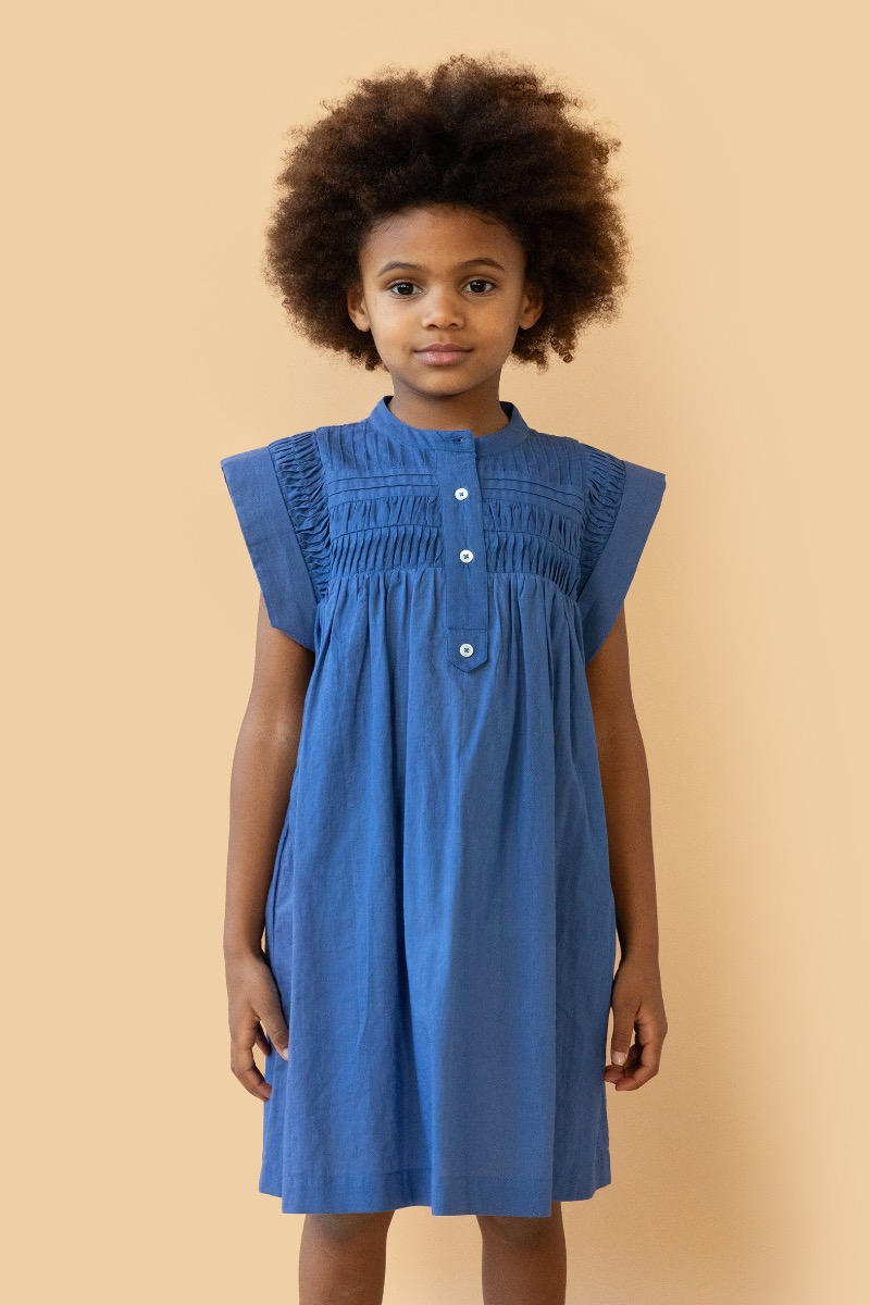 shop nu jurk corso b cambique blue van simple kids bij ik koop Belgisch conceptstore 'les belges', ruimste aanbod van Belgische kindermode