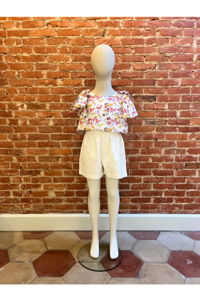 short giant twill white van simple kids