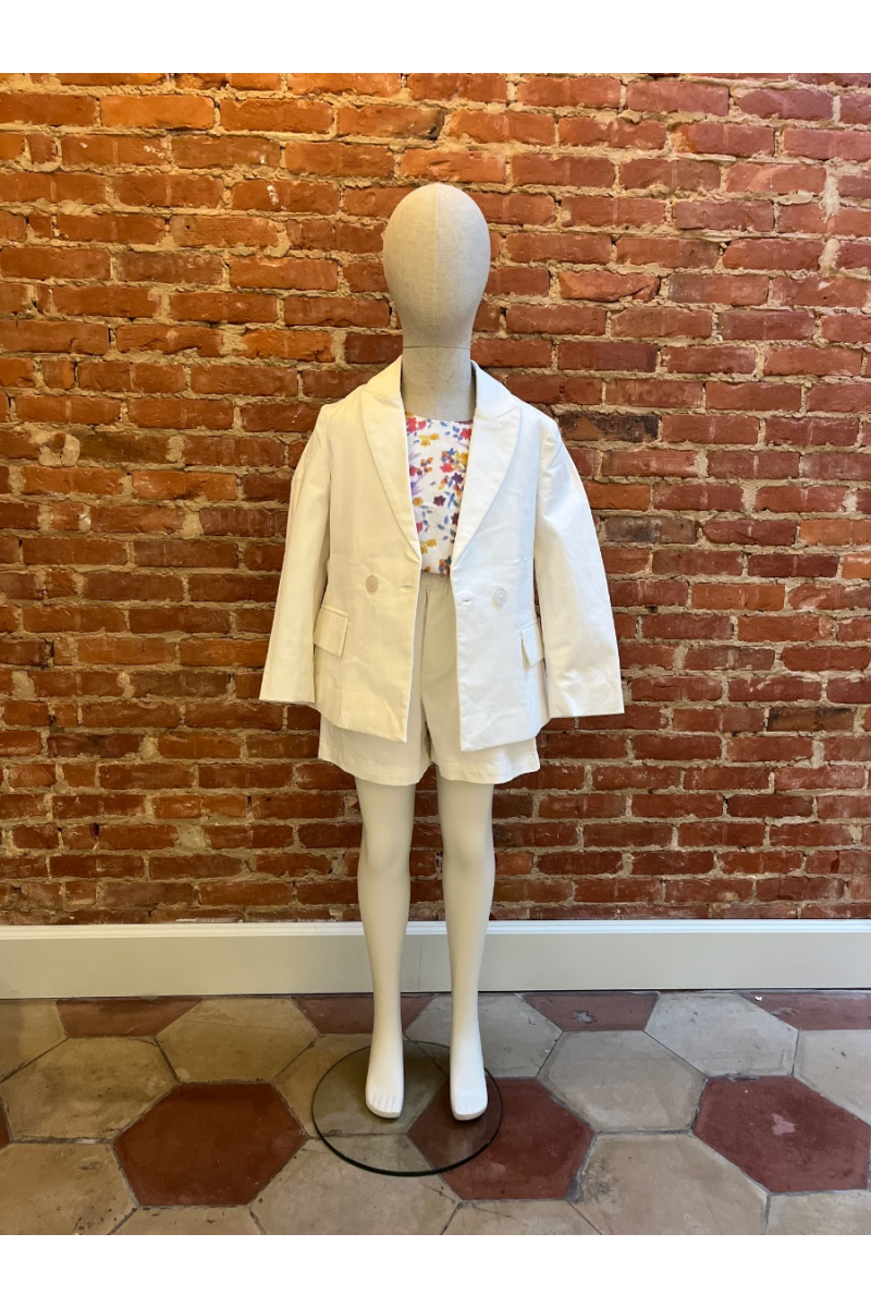 short giant twill white van simple kids