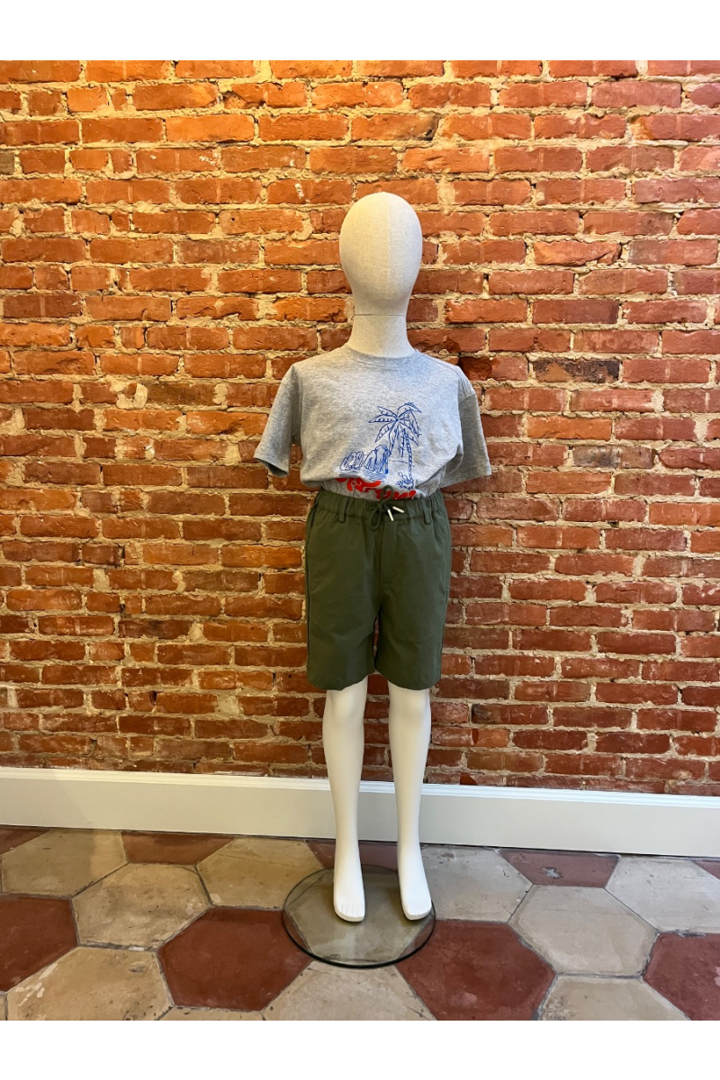 short dhoklaa twill kaki van simple kids