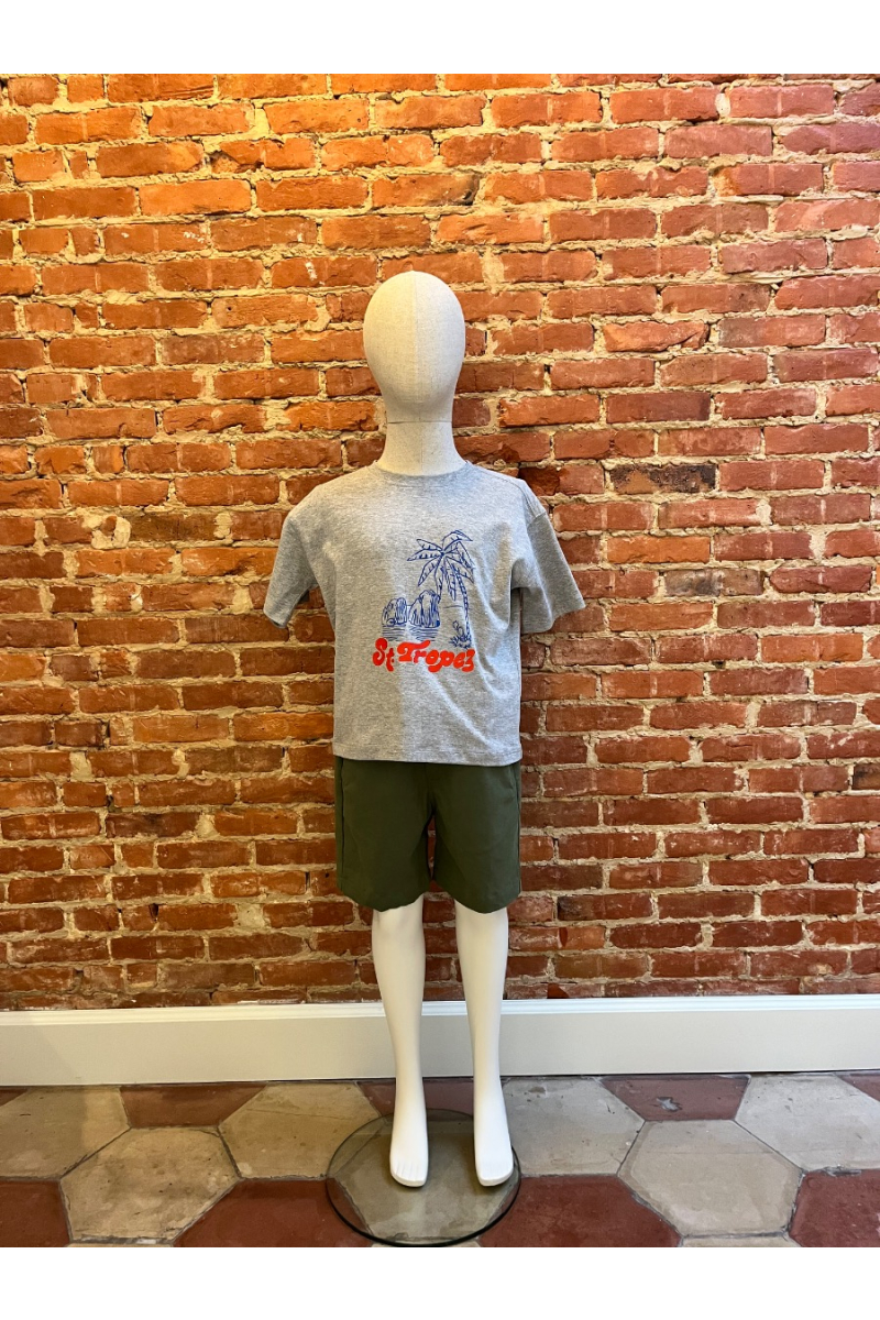 short dhoklaa twill kaki van simple kids