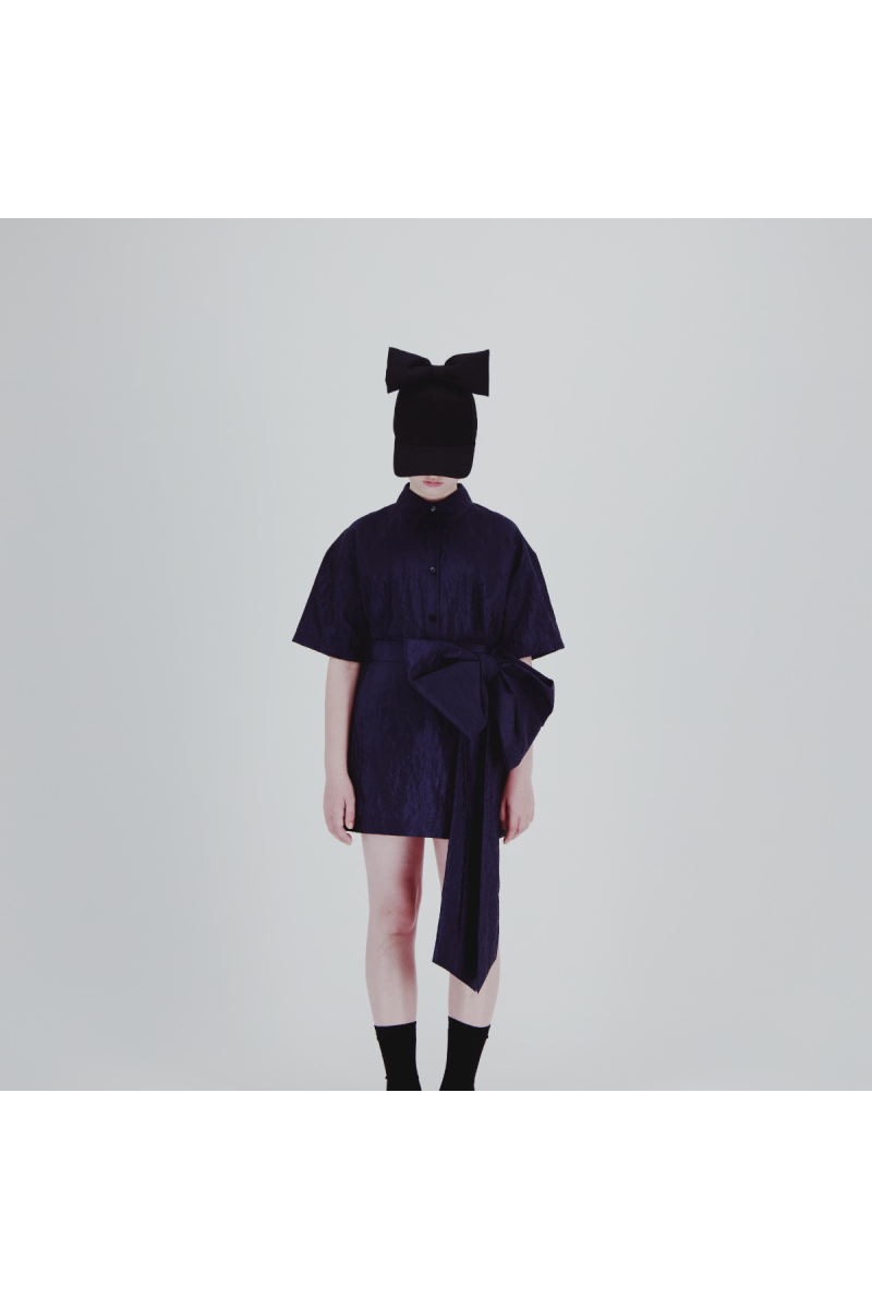 blouse 1521 nylon dark blue van caroline bosmans