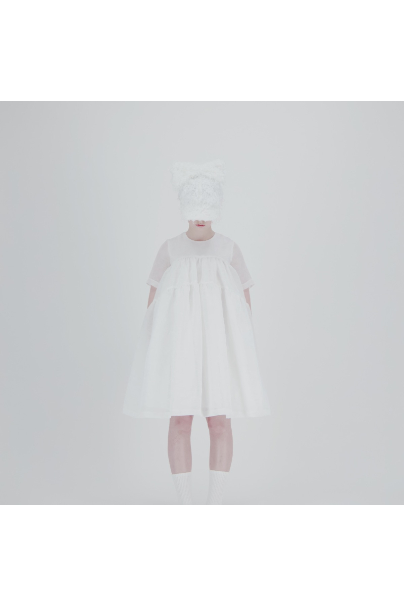 jurk dress 4046 co jersey white van caroline bosmans