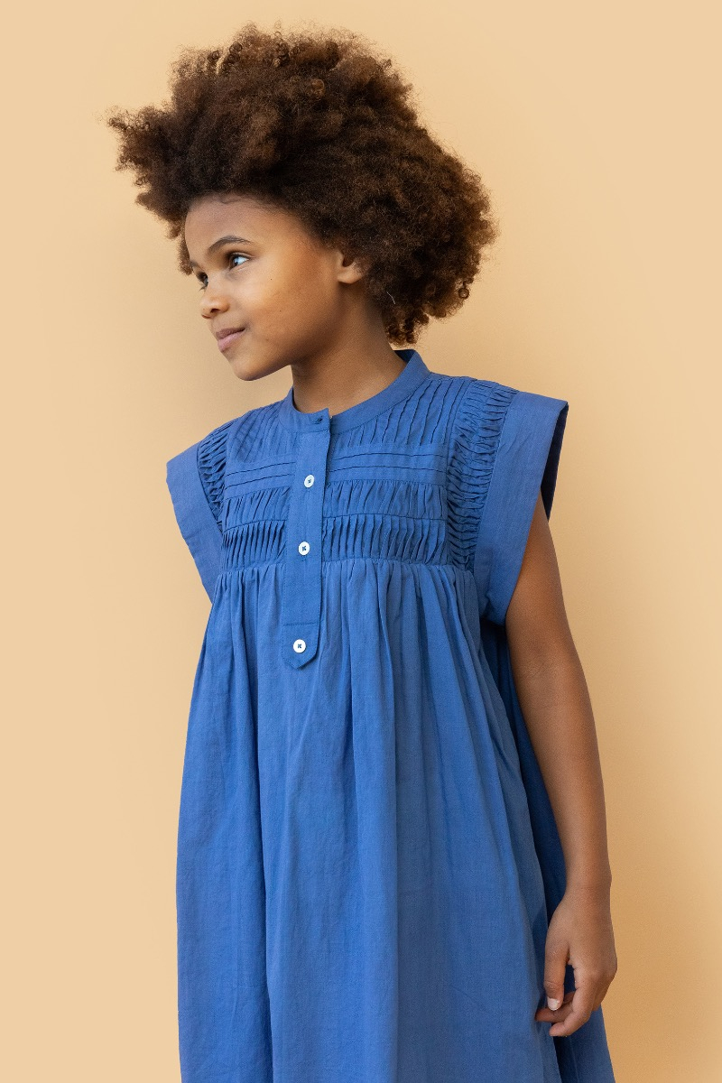 shop nu jurk corso b cambique blue van simple kids bij ik koop Belgisch conceptstore 'les belges', ruimste aanbod van Belgische kindermode