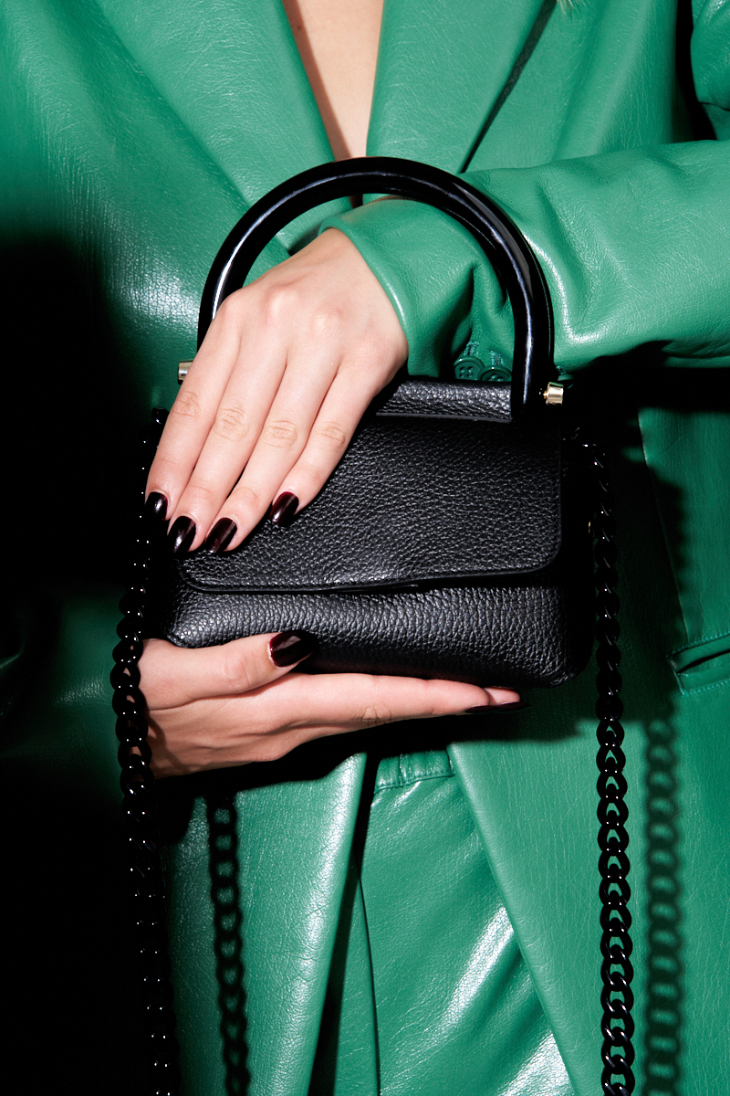 handtas bonnie bag mini black van laurence delvallez