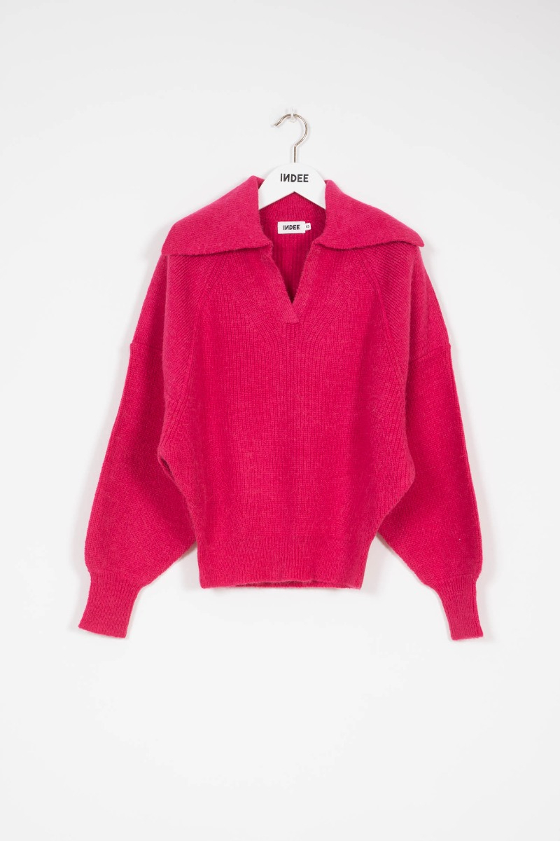 shop nu trui repeat fushia van indee bij ik koop Belgisch conceptstore 'les belges', ruimste aanbod van Belgische damesmode en kindermode