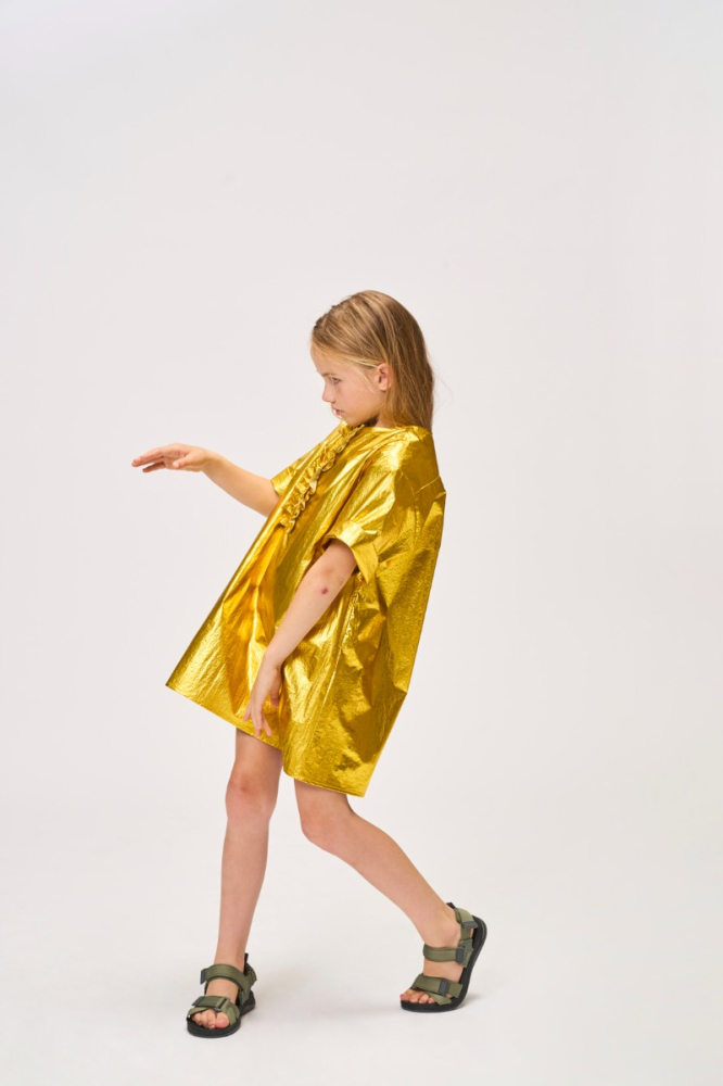 shop nu jurk alfa gold van maan bij ik koop Belgisch conceptstore 'les belges', ruimste aanbod van Belgische kindermode