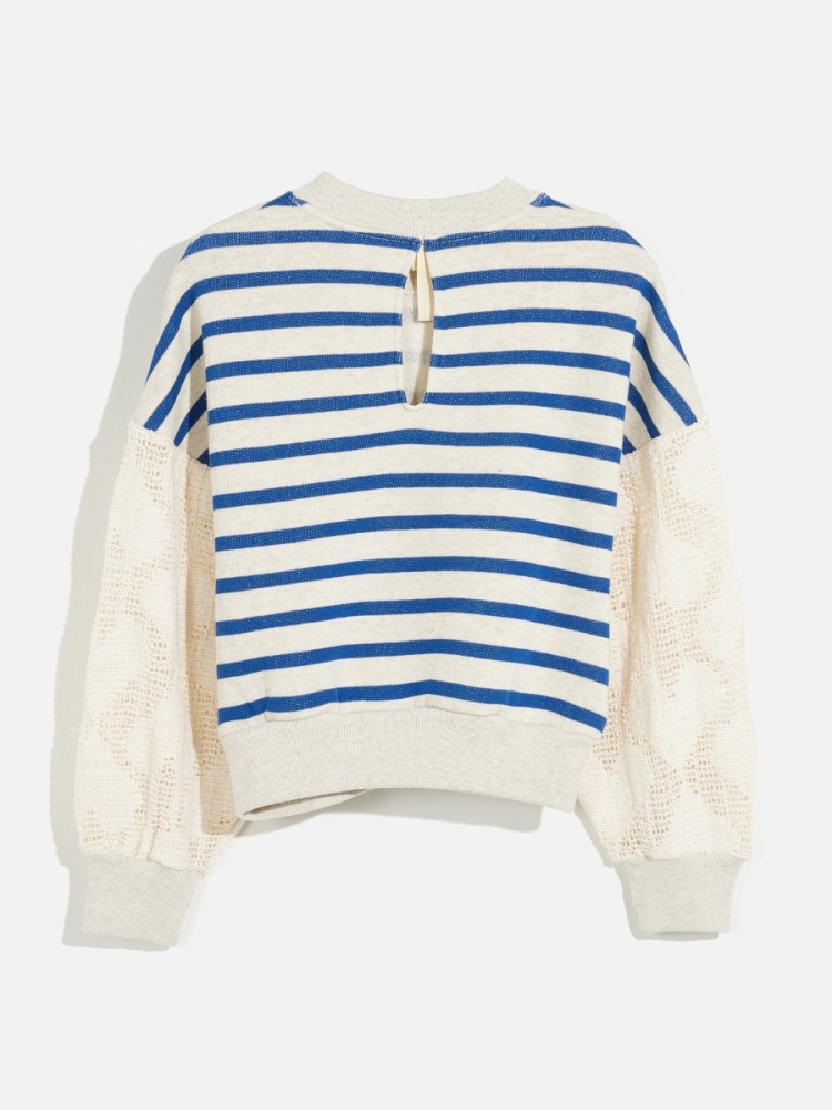 shop nu sweater fez stripe a-t1465s van bellerose bij ik koop Belgisch conceptstore 'les belges', ruimste aanbod van Belgische kindermode