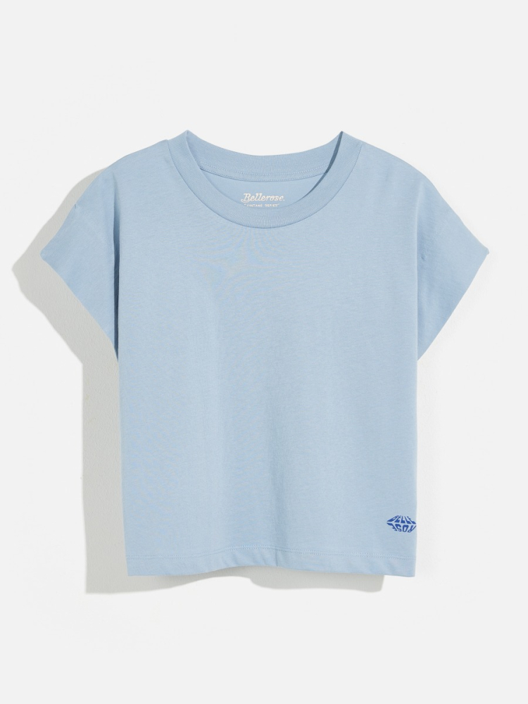 shop nu t-shirt crom blue fog-t1570 van bellerose bij ik koop Belgisch conceptstore 'les belges', ruimste aanbod van Belgische kindermode
