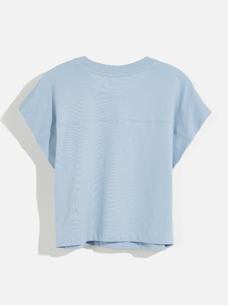 shop nu t-shirt crom blue fog-t1570 van bellerose bij ik koop Belgisch conceptstore 'les belges', ruimste aanbod van Belgische kindermode