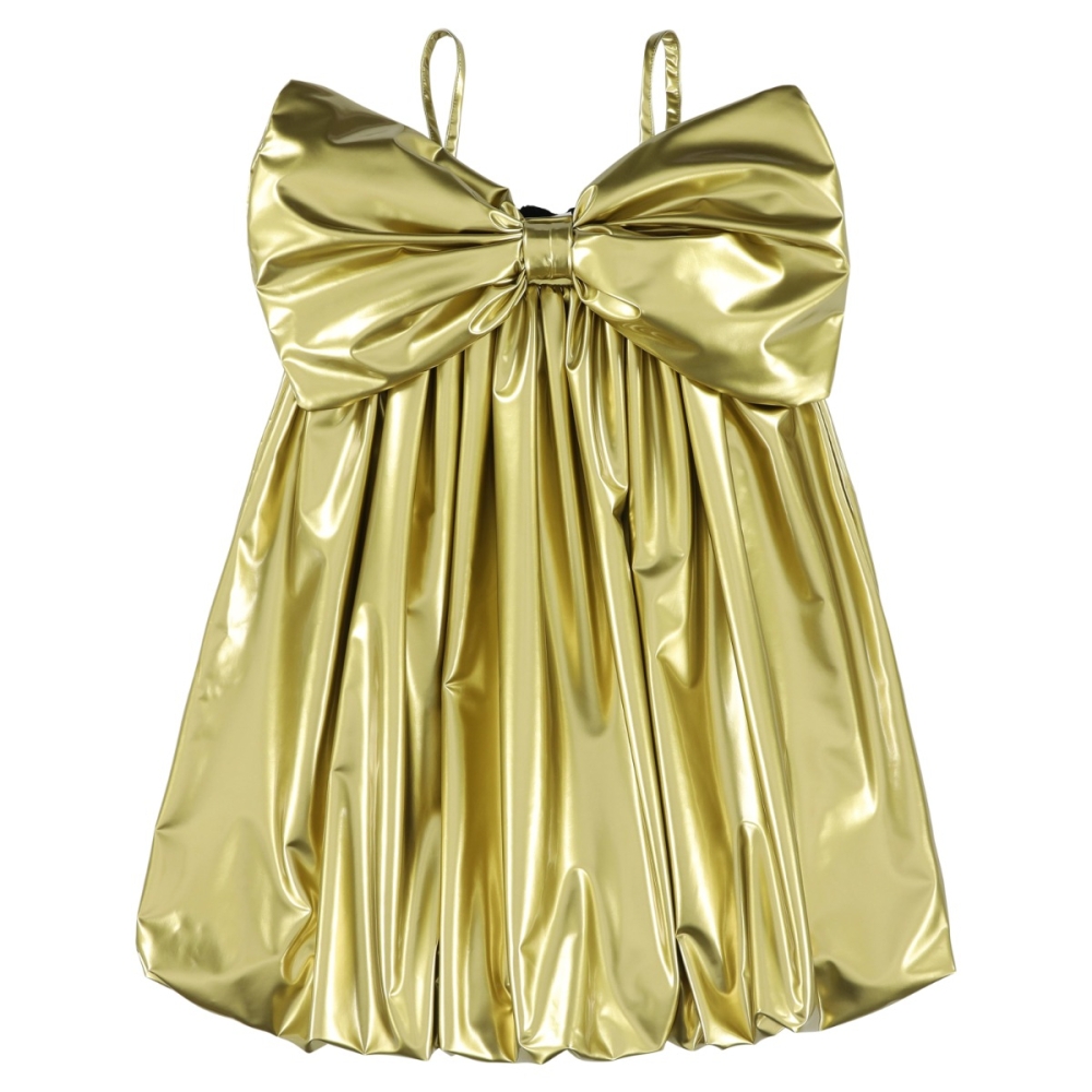 shop nu jurk dress 4030 glossy light Gold van caroline bosmans bij ik koop Belgisch conceptstore 'les belges', ruimste aanbod van Belgische kindermode