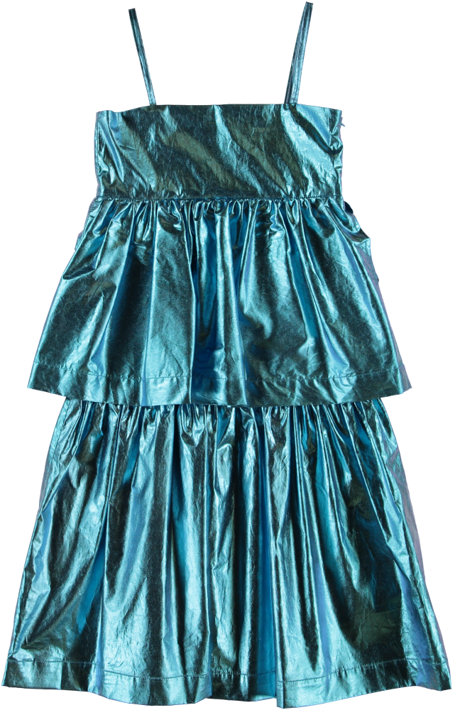 jurk summer mast metallic blue LAATSTE MAAT 12 jaar