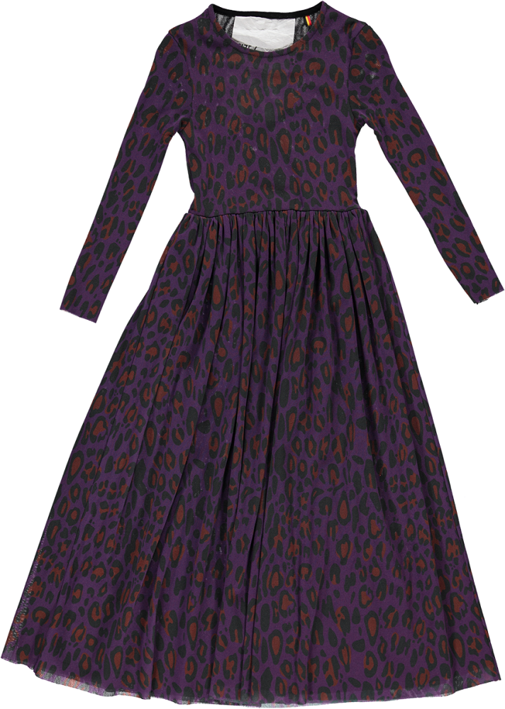 robe knit leopard purple caroline bosmans