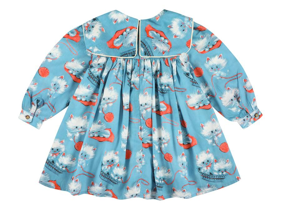 shop nu jurk oxo kitty horizon blauw van morley bij ik koop Belgisch conceptstore 'les belges', ruimste aanbod van Belgische kindermode