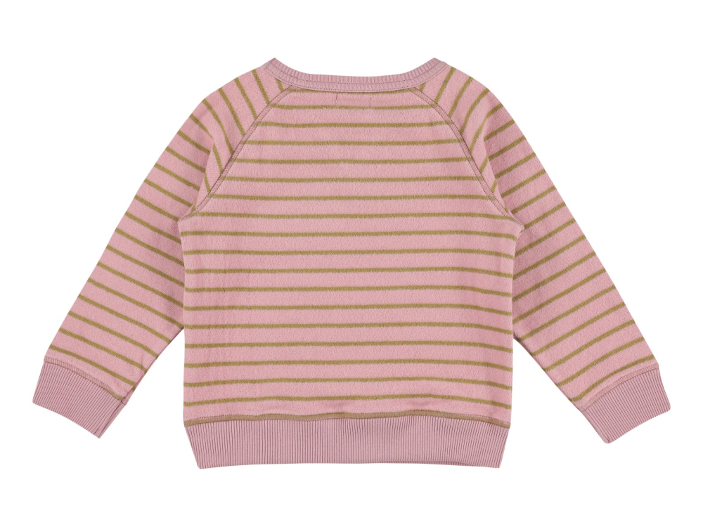 shop nu sweater mozes softstripe pink roze van morley bij ik koop Belgisch conceptstore 'les belges', ruimste aanbod van Belgische kindermode