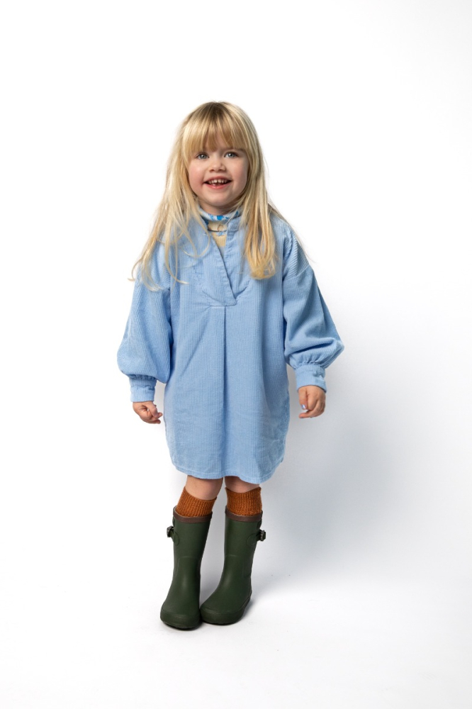 shop nu jurk reginarico powderbleu van morley bij ik koop Belgisch conceptstore 'les belges', ruimste aanbod van Belgische kindermode