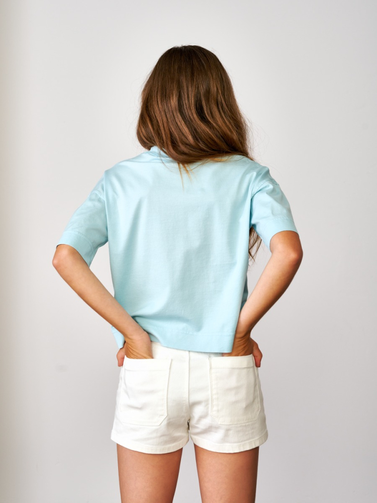 shop nu t-shirt wave aquamarine van bellerose bij ik koop Belgisch conceptstore 'les belges', ruimste aanbod van Belgische kindermode