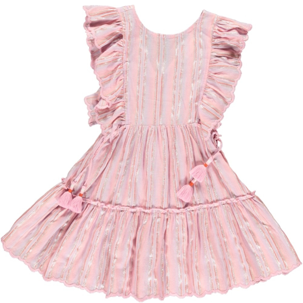 dress amol lux pink simple kids