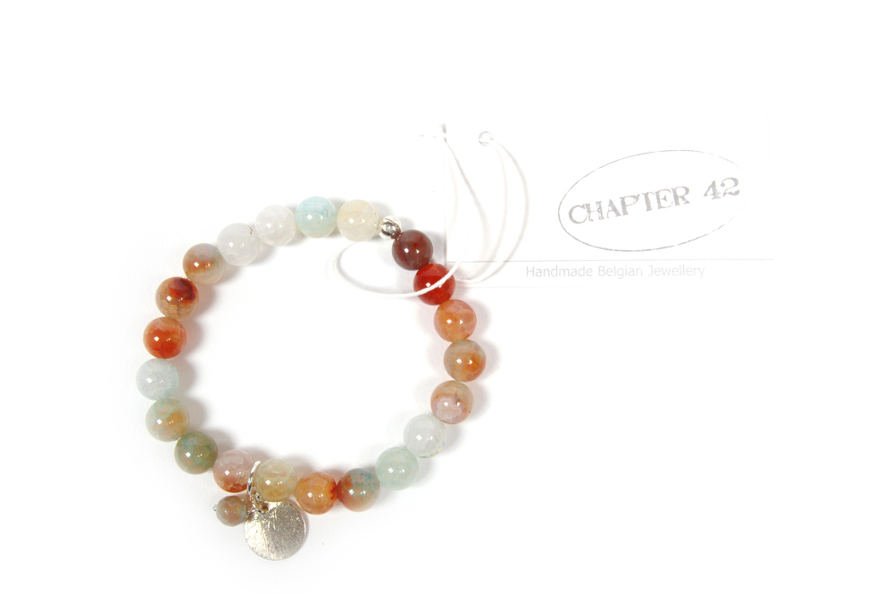 bracelet agate multicolour silver by Chapter42