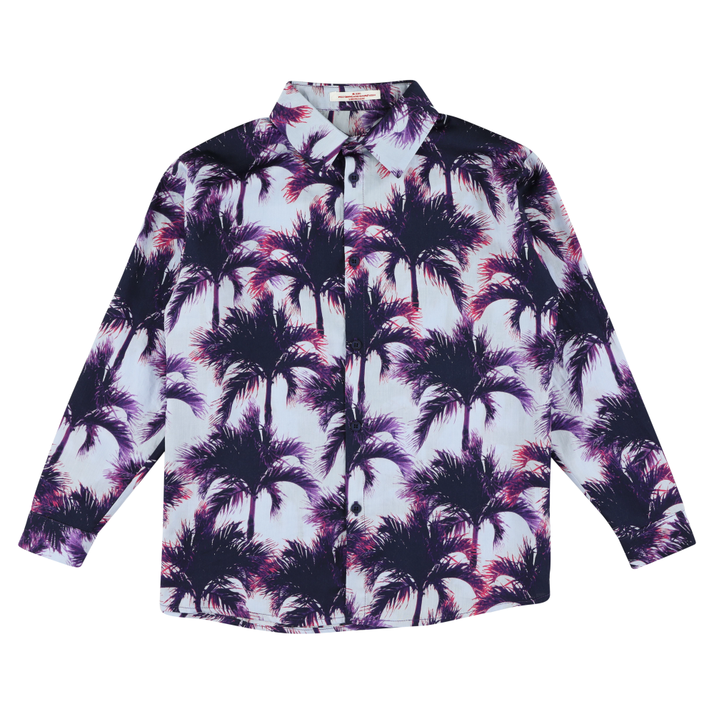 hemd hawai purple  long sleeve 