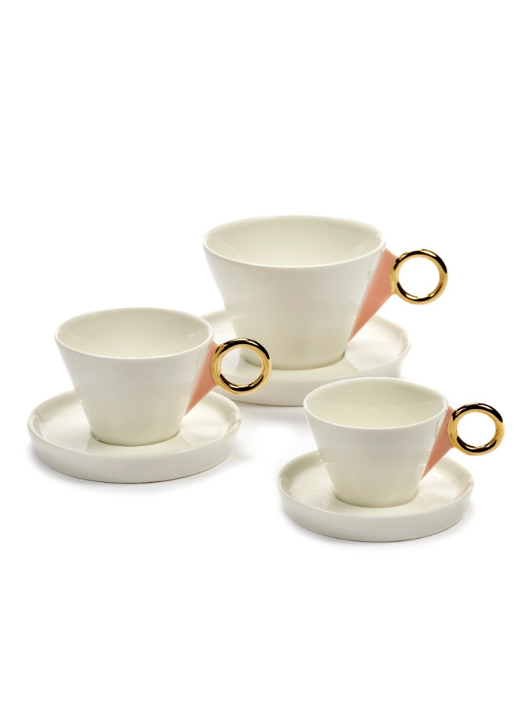 shop nu kop cappuccino desiree wit/goud/roze  Roger van Damme bij ik koop Belgisch conceptstore 'les belges', ruimste aanbod van beste Belgisch interieur en design