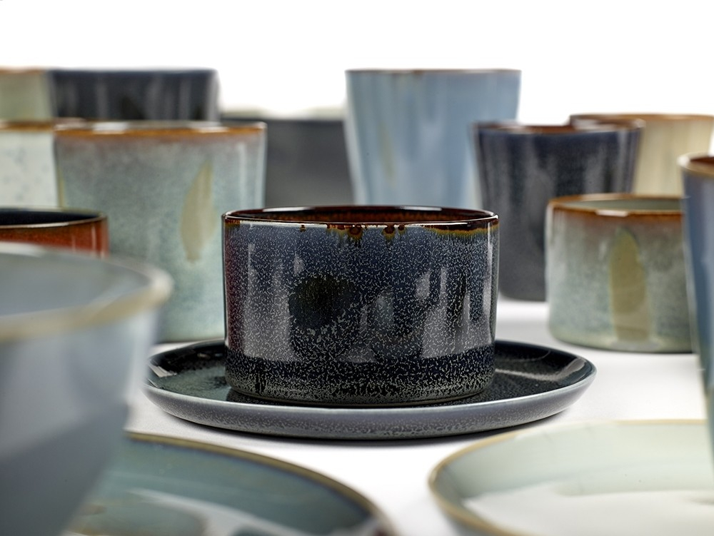 cup low dark blue / rust by anita le grelle