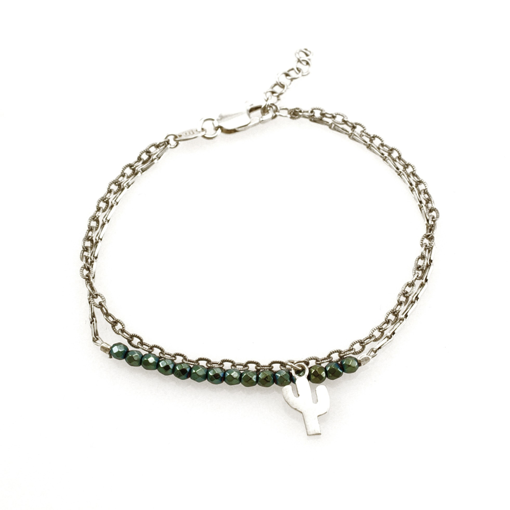 armband  cactus - silver SOLD OUT