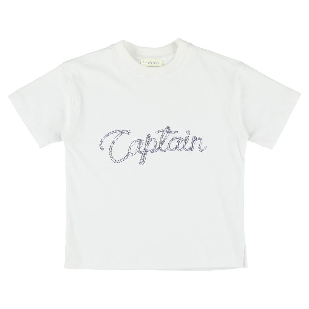 shop nu t-shirt captain white van simple kids bij ik koop Belgisch conceptstore 'les belges', ruimste aanbod van Belgische kindermode