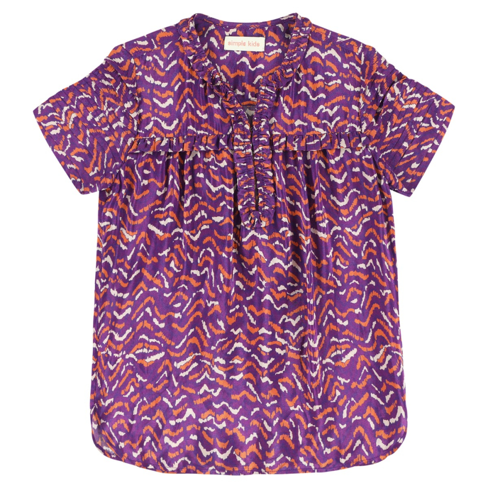 blouse cat purple 