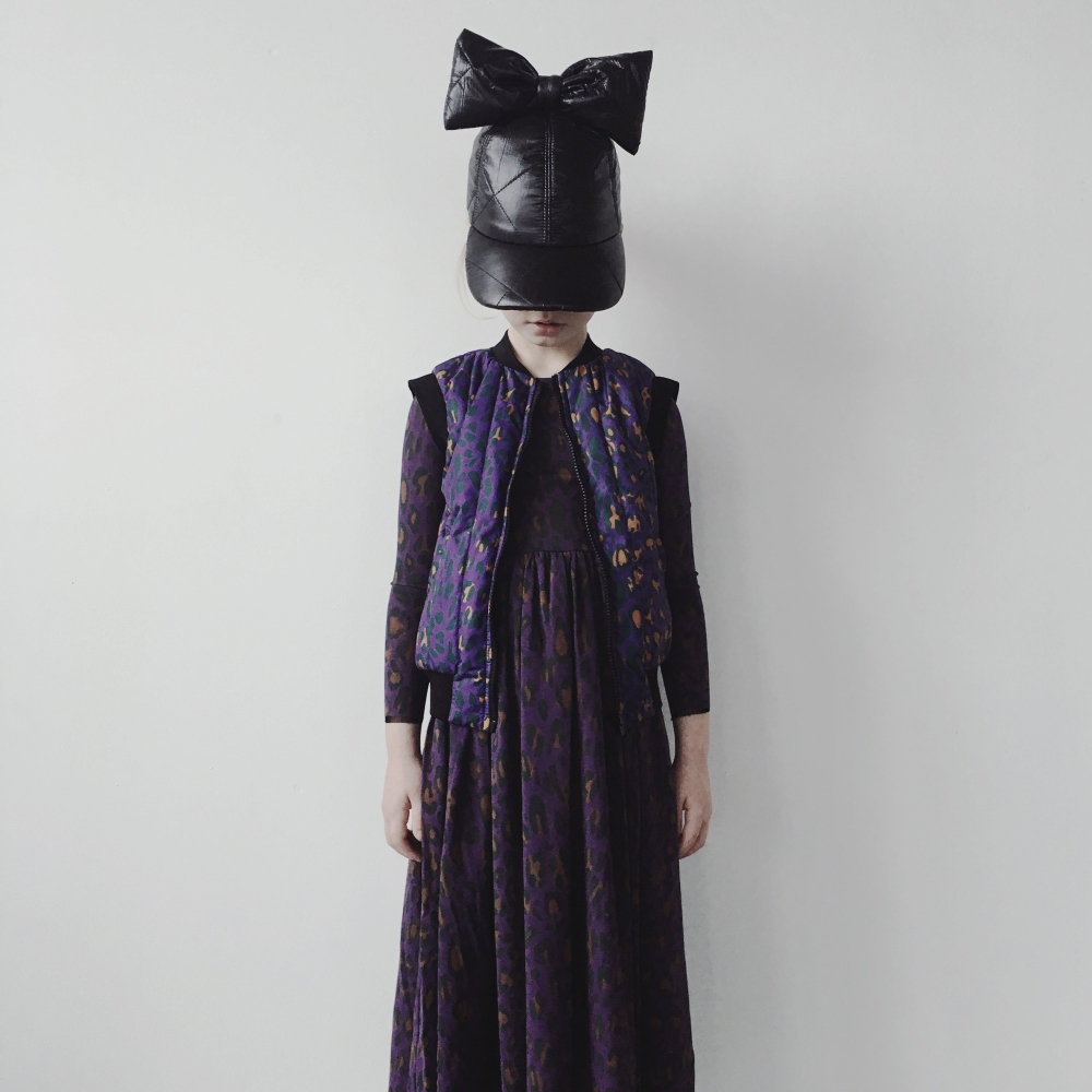 jurk knit leopard purple T6 LAATSTE MAAT