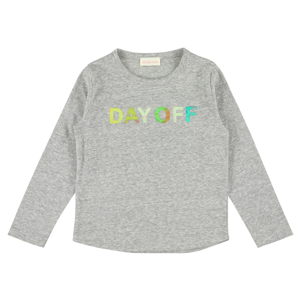 t-shirt dayoff jersey flanelle simple kids