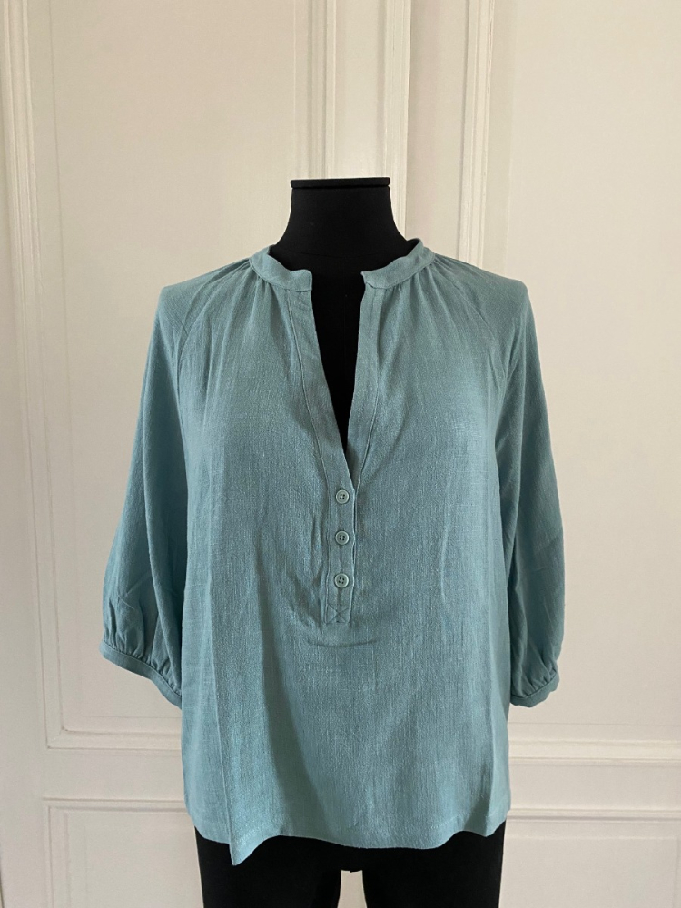 shop nu blouse bilal aqua van nathalie vleeschouwer bij ik koop Belgisch conceptstore 'les belges', ruimste aanbod van Belgische damesmode en kindermode