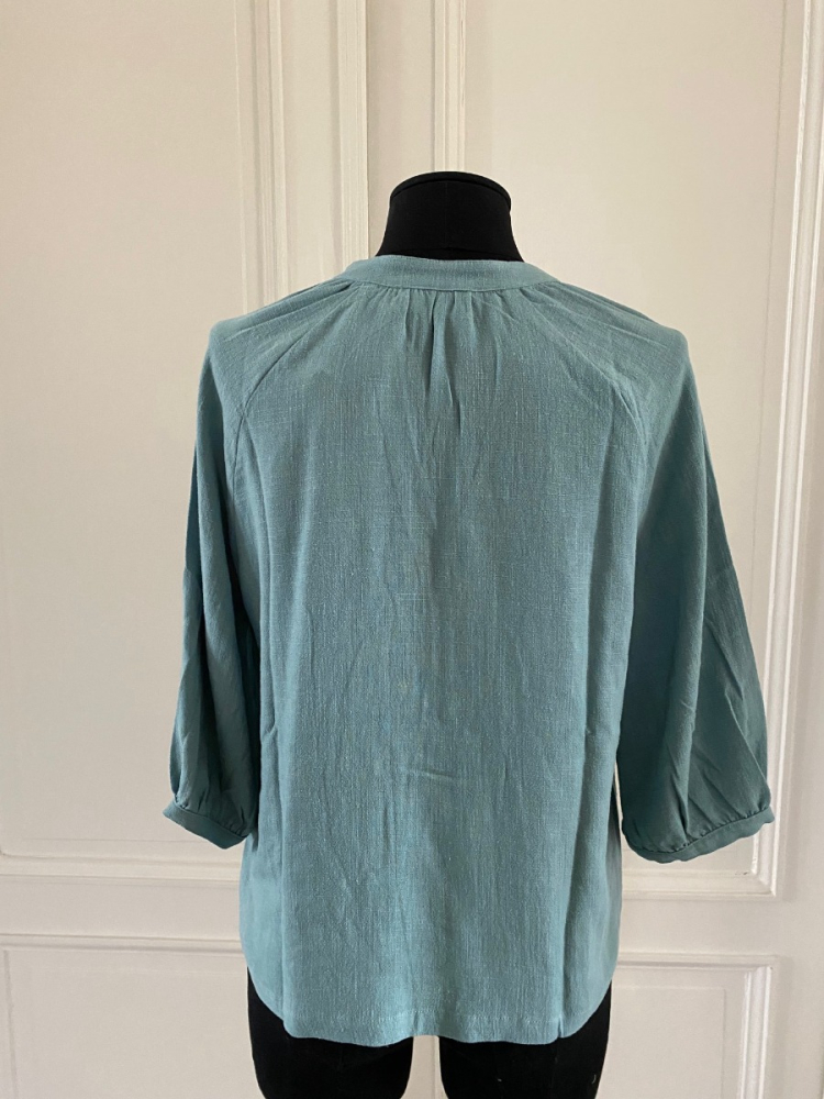 shop nu blouse bilal aqua van nathalie vleeschouwer bij ik koop Belgisch conceptstore 'les belges', ruimste aanbod van Belgische damesmode en kindermode