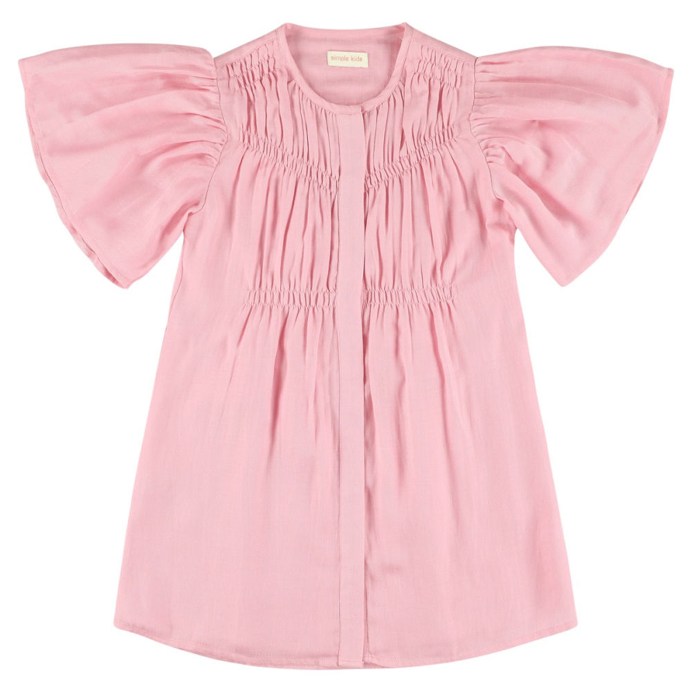shop nu jurk jam dobby pink van simple kids bij ik koop Belgisch conceptstore 'les belges', ruimste aanbod van Belgische kindermode