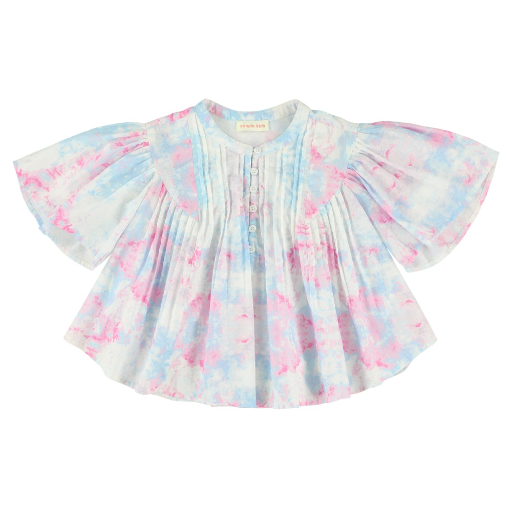 shop nu blouse laos creamvoile pink van simple kids bij ik koop Belgisch conceptstore 'les belges', ruimste aanbod van Belgische kindermode