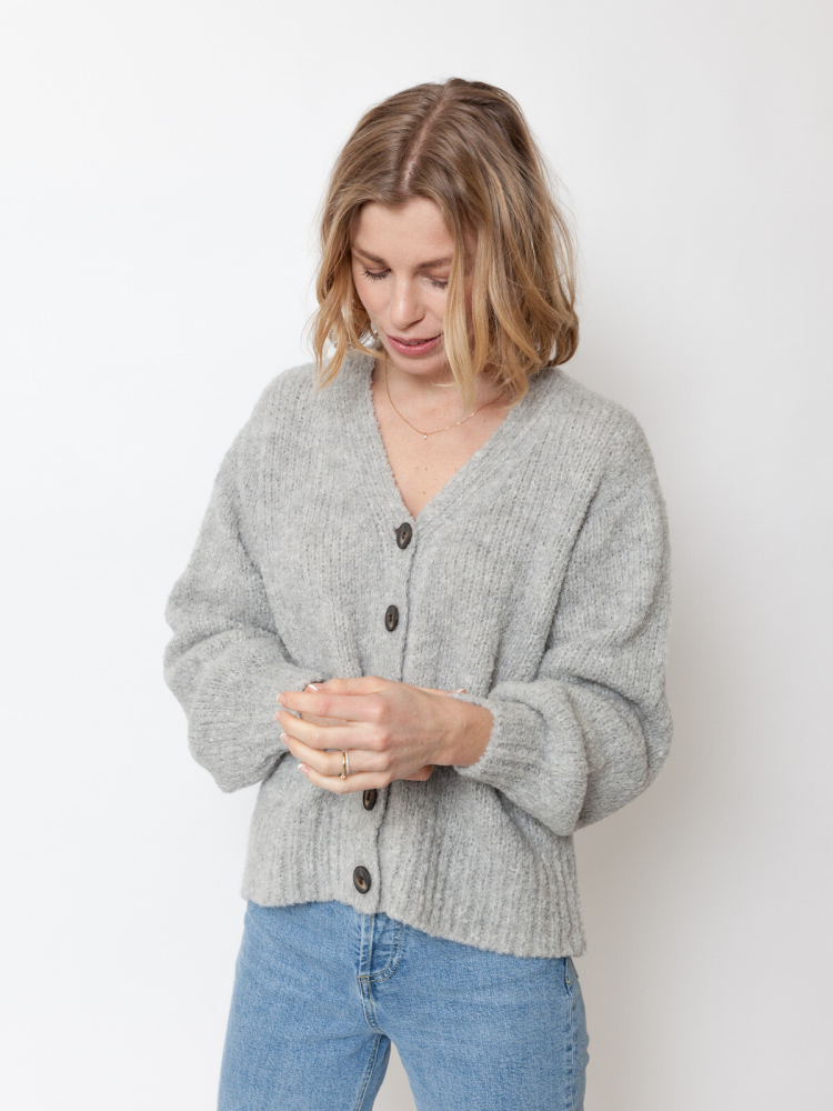 gilet stylish steffie light grey LN knits