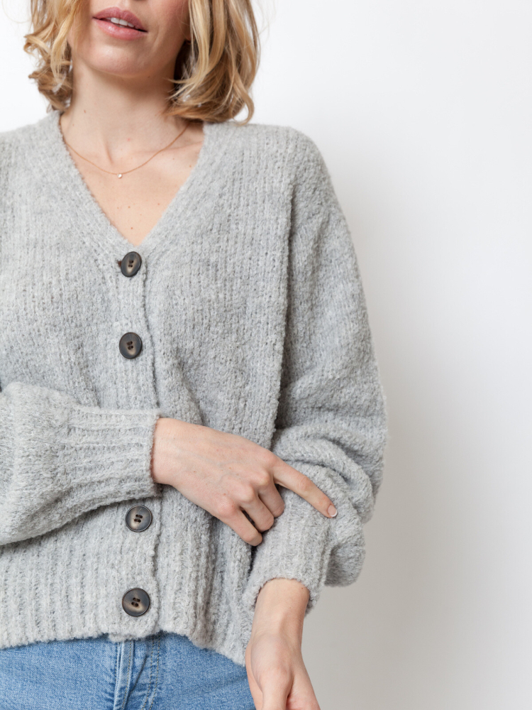 gilet stylish steffie light grey LN knits