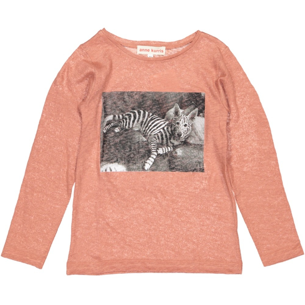 t-shirt maxi zebra lin ecru /tea / cielo 