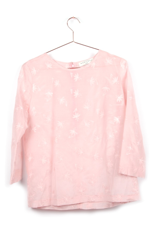 blouse ilja embroidery pink 42 LAATSTE MAAT