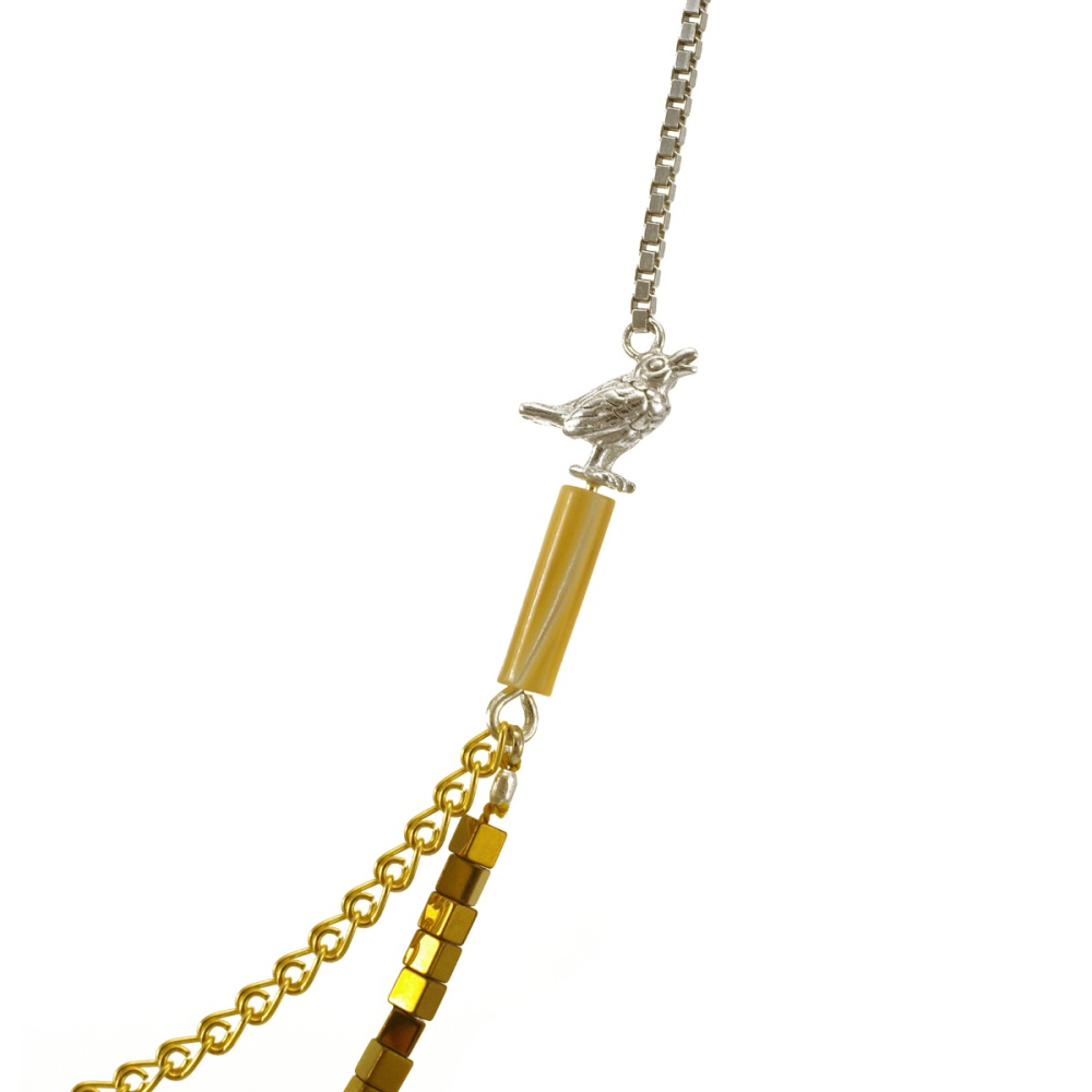 necklace nightingale on a stick - mixed by atelier 11