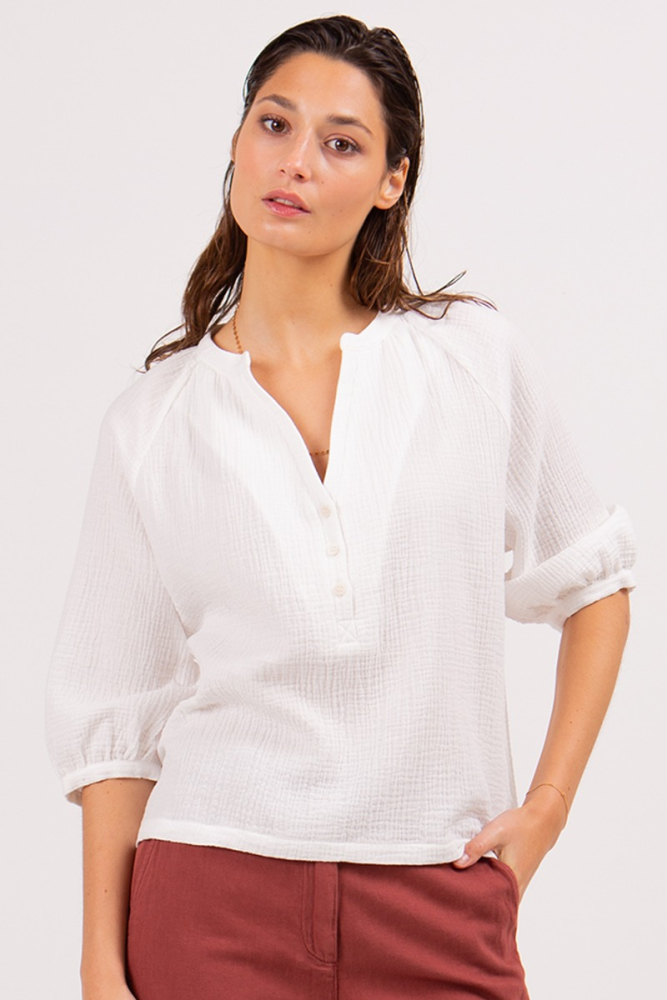 shop nu blouse bilal white van nathalie vleeschouwer bij ik koop Belgisch conceptstore 'les belges', ruimste aanbod van Belgische damesmode en kindermode